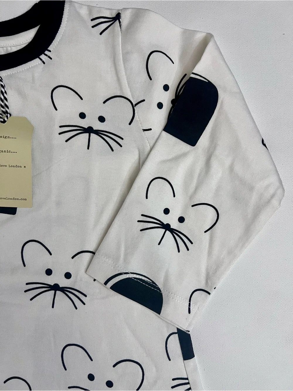 Turtledove London Organic Cotton Mouse Print Dress Girls 4-5 Years NWT